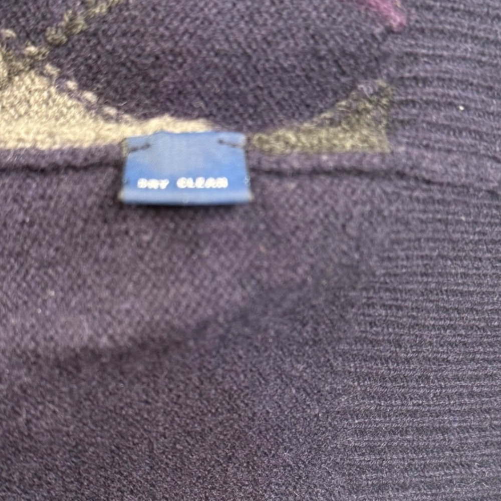 Polo Golf Ralph Lauren Sweater Vest Mens XL Navy Blue Argyle Merino Wool Blend - Picture 7 of 7